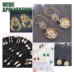 64 шт. 8 латунных крючка для сережек&nbsp;KK-PH0005-93