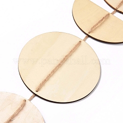 Настенные украшения из дерева с фазой луны&nbsp;HJEW-XCP0001-14A