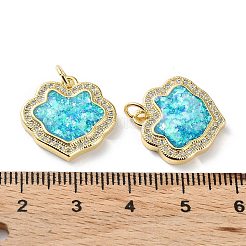 Стойки обшивки латунь микро проложить Циркон подвеску&nbsp;KK-C041-10G