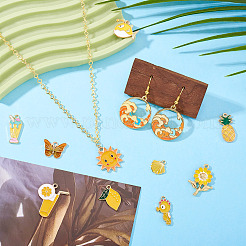 48шт 12 стиля подвески из сплава с эмалью&nbsp;ENAM-TA0002-95B