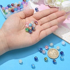 Переливающиеся акриловые бусины с УФ-покрытием&nbsp;MACR-CJ0001-75