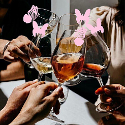 24 шт. 2 стиля акриловых подвесок для бокалов вина&nbsp;AJEW-SC0031-68