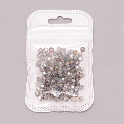 Гальванические стеклянные бусины&nbsp;LS-EGLA-WH0001-01E