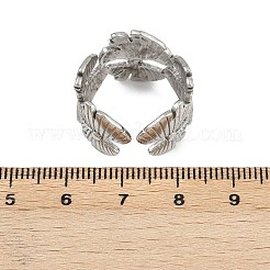 Регулируемые открытые манжеты из нержавеющей стали 304 для женщин&nbsp;LS-RJEW-K299-01P