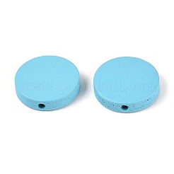 Расписные бусины из натурального тополя&nbsp;WOOD-S045-063B-07