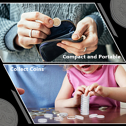 Пластиковый ящик для хранения монет&nbsp;CON-WH0099-89