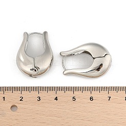 Латунь обруч серьги для женщин&nbsp;LS-EJEW-U041-05P