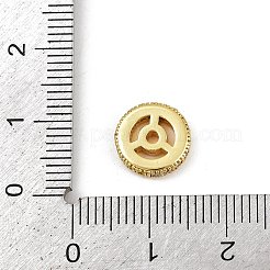 Стойка покрытие латунные прозрачные кубические циркониевые разделительные бусины&nbsp;KK-L236-07G