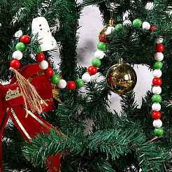 300шт 3 цвета окрашенные бусины из натурального дерева&nbsp;WOOD-SZ0001-05