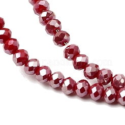 Стеклянные бусины с гальваническим покрытием &nbsp;GLAA-F078-FR07