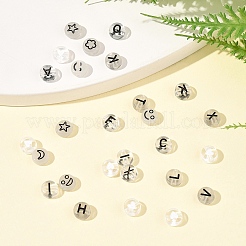 200 шт. Плоские круглые акриловые бусины&nbsp;TACR-FS0001-53