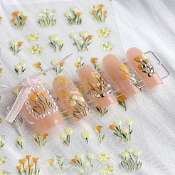 6 лист 6 стиля узор тюльпан самоклеящиеся наклейки для ногтей для домашних животных наклейки&nbsp;MRMJ-SP0001-20