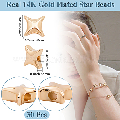 30 шт. Латунные бусины&nbsp;KK-BBC0022-32