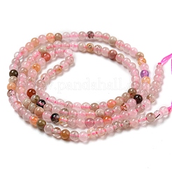 Нити бусин из натурального рутилированного кварца&nbsp;LS-G-A097-B14-03