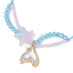 Плетеные браслеты из стеклянных бусин&nbsp;BJEW-MZ00174