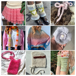 Сегментированная окрашенная пряжа для вязания&nbsp;LS-DIY-TAC0033-03B