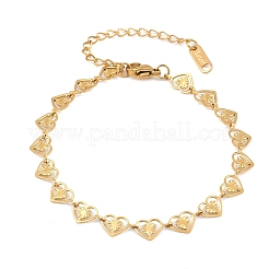 Браслеты-цепочки из нержавеющей стали 304 для женщин&nbsp;LS-BJEW-P372-02B-G