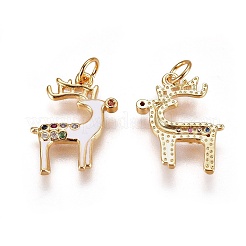 Латунные микро проложить кубического циркония подвески&nbsp;ZIRC-I028-11G