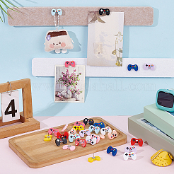 30 шт. 10 стиля игровых автоматов из смолы со штифтами&nbsp;AJEW-PH01674