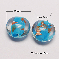 Бусины ручной работы бусины золотого песка X-LAMP-S025-20mm-M