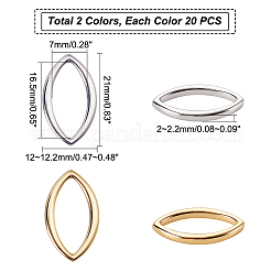 40 шт. 2-х цветные соединительные кольца из нержавеющей стали 304&nbsp;STAS-UN0022-12