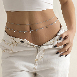 2 шт. железная цепочка на талию&nbsp;AJEW-WH20019-21P