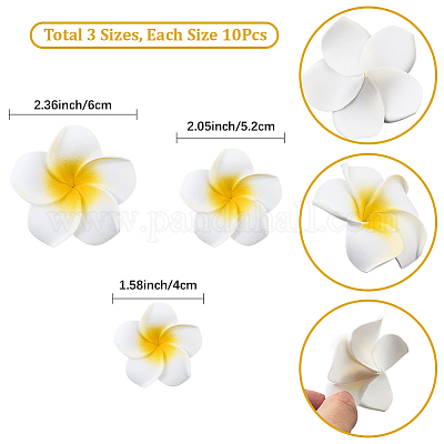 30 шт. 3 стиля пенопластовые искусственные цветы жасмина заколки-аллигаторы&nbsp;PHAR-SP0001-23A-1