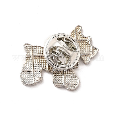 Эмалированная булавка с латунными защелками-бабочками JEWB-A006-01C-1