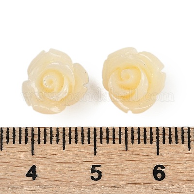 Резные бусины из синтетического коралла&nbsp;CORA-M001-07V-1