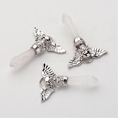 Латунные подвески из натурального и синтетического смешанного камня G-O160-04-1