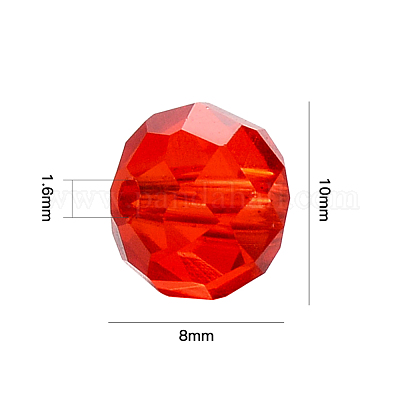 Прозрачные стеклянные бусины&nbsp;FPDL-S015-04D-01-B-1