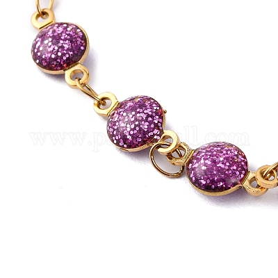 Ионное покрытие (ip) 304 сетчатая цепь из нержавеющей стали BJEW-S003-03G-B-1