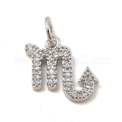 Латунные микро проложить кубического циркония подвески KK-E077-02P-10-1