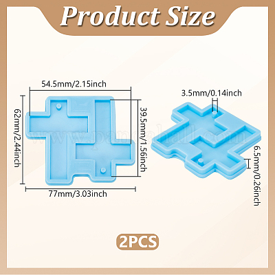 2шт diy силиконовые подвесные Молды&nbsp;SIMO-UN0001-02-1
