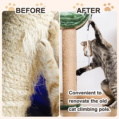 50м круглый витой джутовый шнур&nbsp;OCOR-WH20006-14C-1