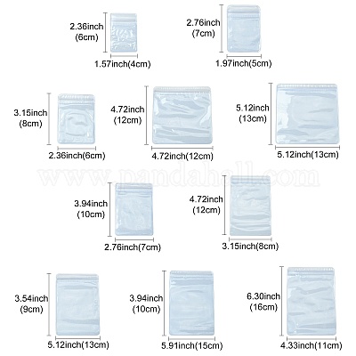 40 шт. 10 стиля ПВХ антиокислительные пакеты с застежкой-молнией AJEW-FS0001-40B-1