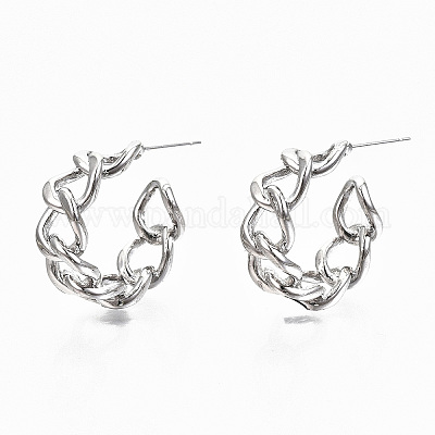 Серьги-кольца из латуни&nbsp;KK-R117-033-NF-1