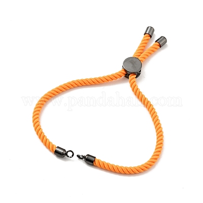 Наполовину готовые браслеты-слайдеры из скрученной миланской веревки FIND-G032-01B-02-1