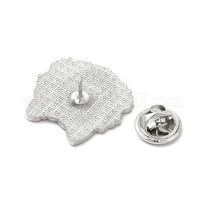 Эмалированная булавка с латунными защелками-бабочками JEWB-A006-06G-1