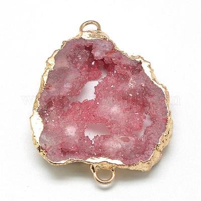 Соединители звеньев агата натурального друзы&nbsp;G-Q494-08-1