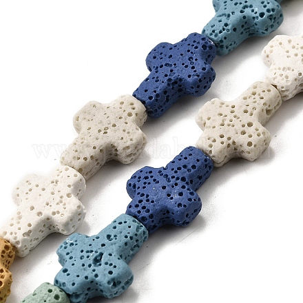 Бусы из натуральной лавы&nbsp;G-L498-E01-01A-1