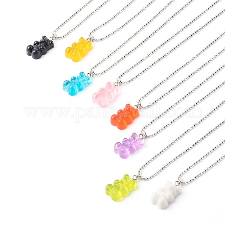 Ожерелья из шариковой цепи из нержавеющей стали 304 NJEW-JN03564-1