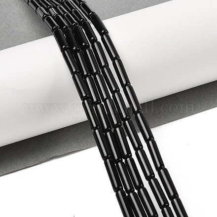 Натуральные бусины из черного оникса (окрашенные и нагретые) G-H087-H02-01A-1