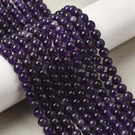 Природный аметист нитей бисера LS-G-A274-C01-6mm-02-1