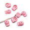 Spray Painted Opaque Acrylic Beads, Hat, Pink, 26x19mm, Hole: 3mm