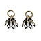 Flower Rack Plating Brass Filigree Bead Cap Bails, 7-Petal, Antique Bronze, 8x8mm, Hole: 3mm