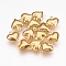 304 Stainless Steel Pendants, Puffed Heart, Real 18k Gold Plated, 13x11.5x4.5mm, Hole: 1.2mm