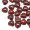 Natural Red Jasper Cabochons, Heart, 15x18x6mm