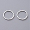 Iron Textured Jump Rings, Open Jump Rings, for Jewelry Making, Silver, 12x1mm, 18 Gauge, Inner Diameter: 10mm, about 1950~2000pcs/bag