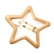 Star Alloy Enamel Snap Hair Clips, Hair Accessorise for Girls, Light Gold, Khaki, 58x59x4mm